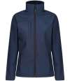 RG192 TRA689 Ladies Octagon II Soft Shell Jacket Navy / Seal Grey colour image